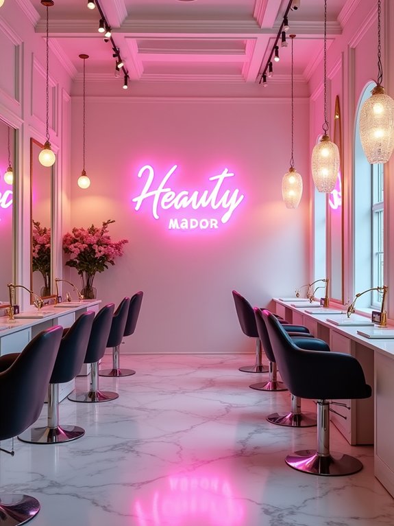 custom neon brand displays