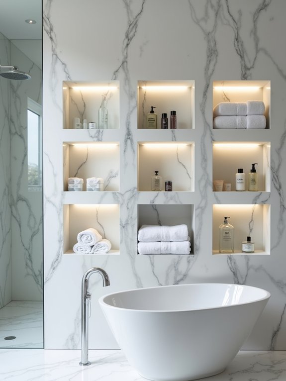 custom recessed storage niches