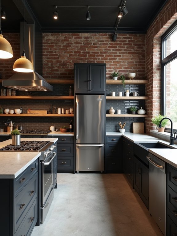 dark grout metro tiles