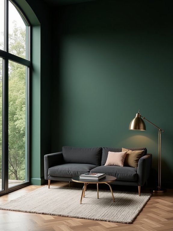 deep green minimalist elegance