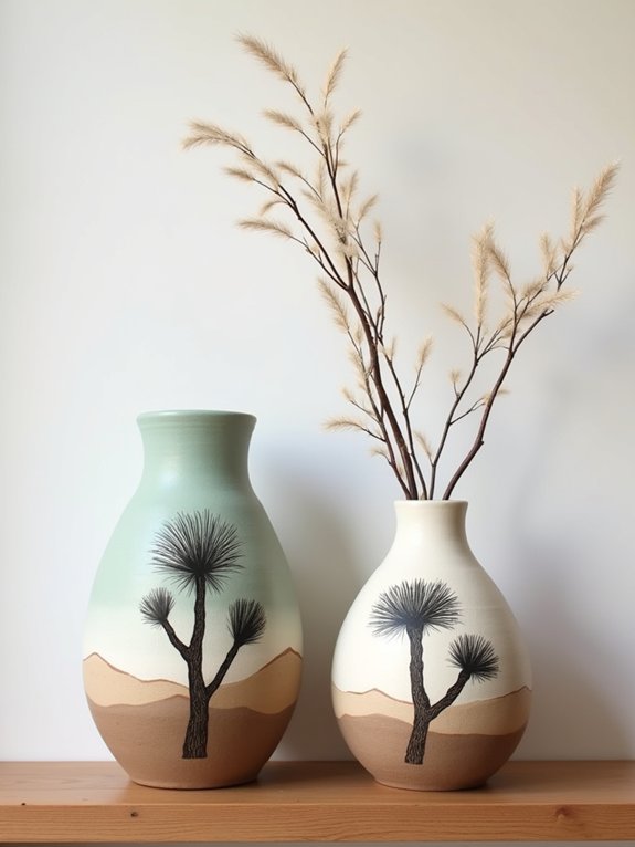 desert inspired ceramic vases