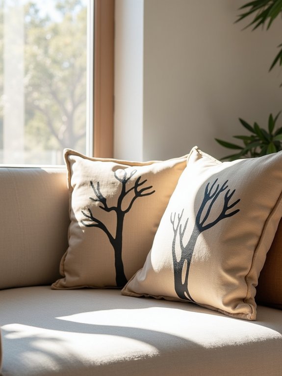 desert themed cozy pillows