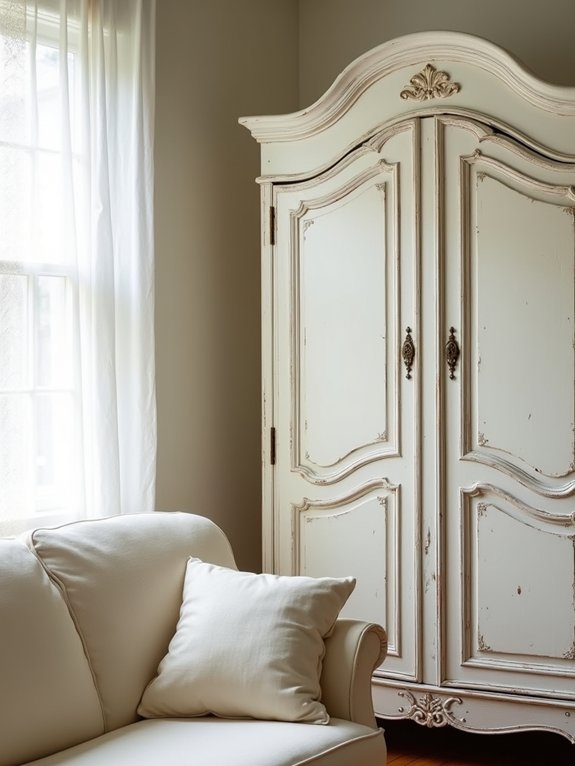 distressed white furniture charm