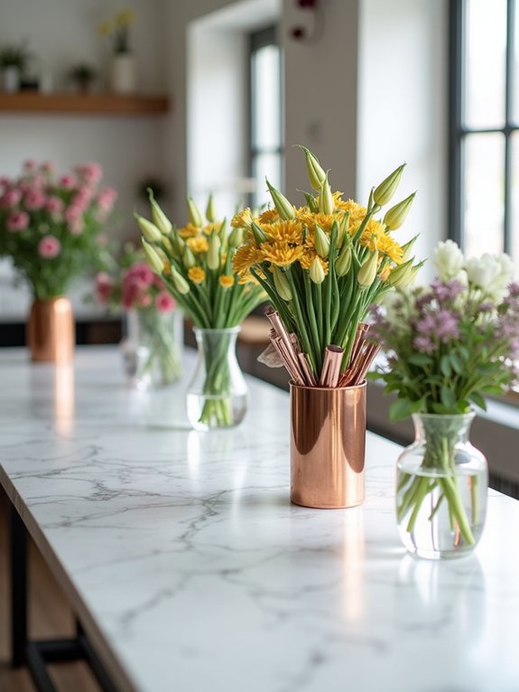 diy flower bouquet station