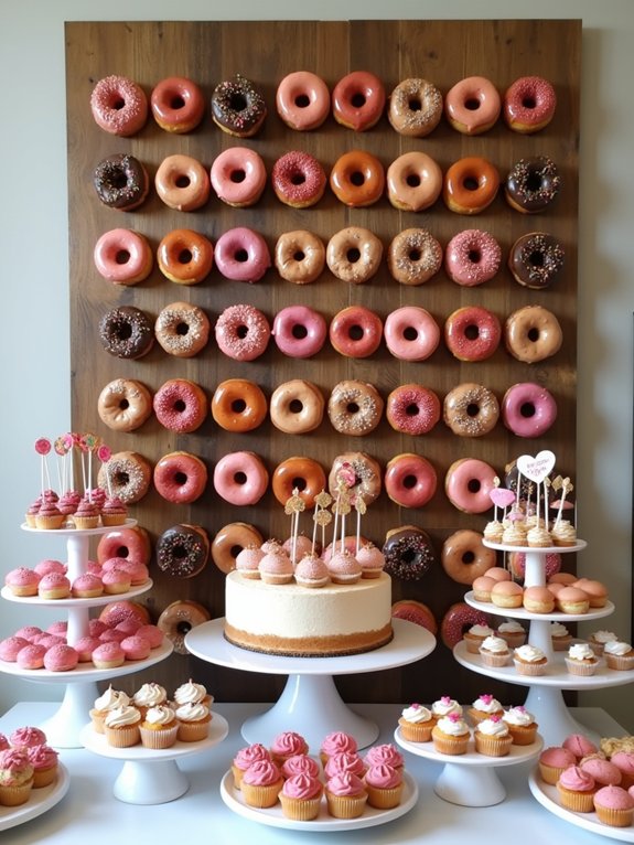 donut wall dessert display