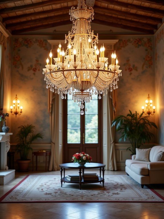 dramatic antique style chandeliers