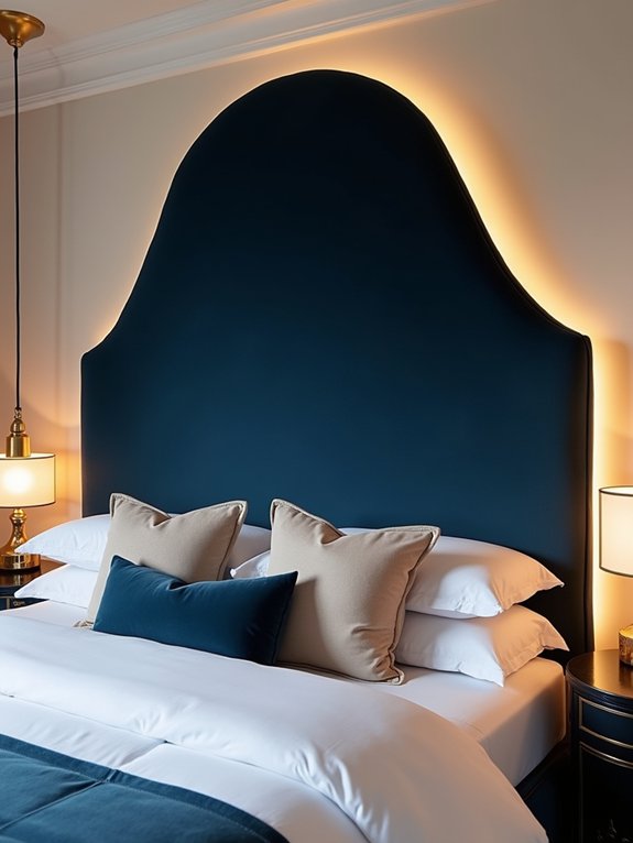 dramatic arched headboard designs