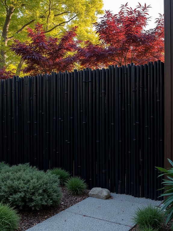dramatic dark foliage screens