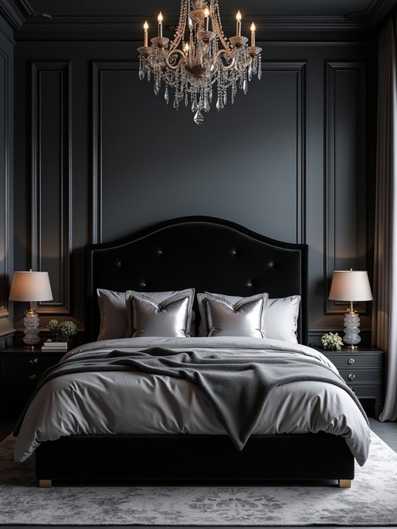 dramatic dark grey elegance