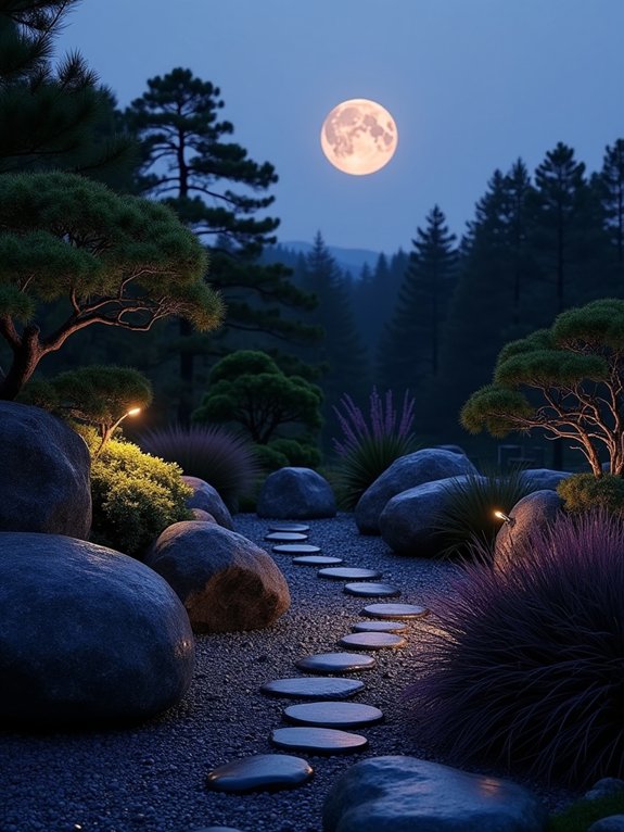dramatic dark rock gardens