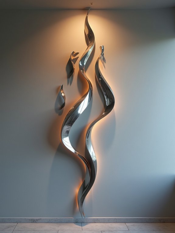 dramatic metal sculpture decor
