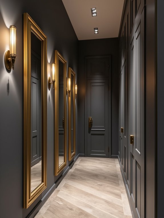 dramatic mirror hallway transformation