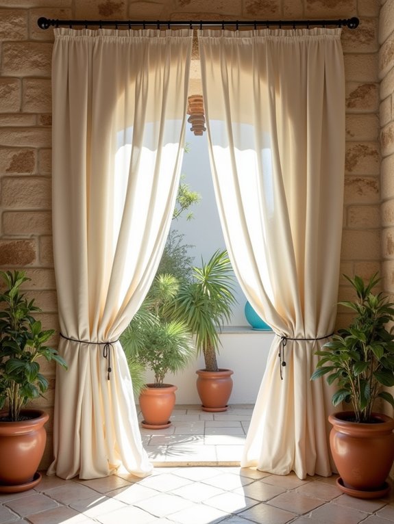 draped fabric for elegance
