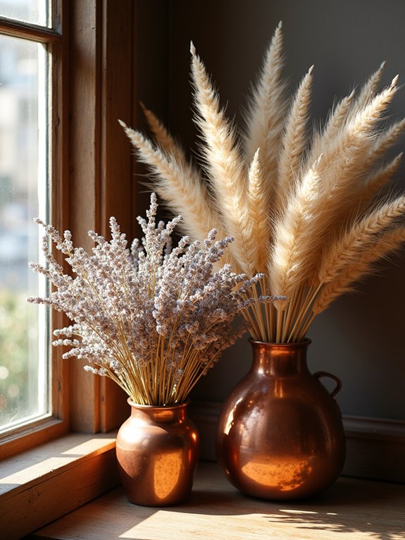 dried flower display corner