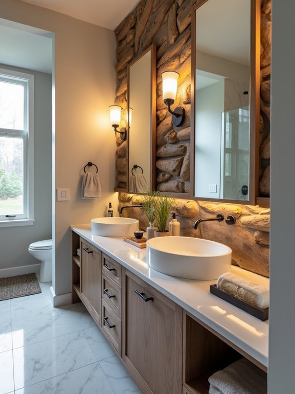 driftwood bathroom vanity decor