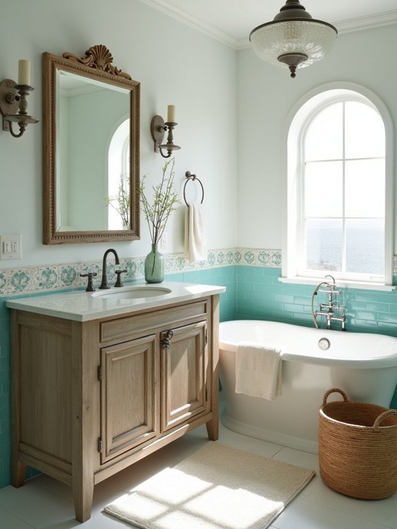 driftwood coastal bathroom oasis