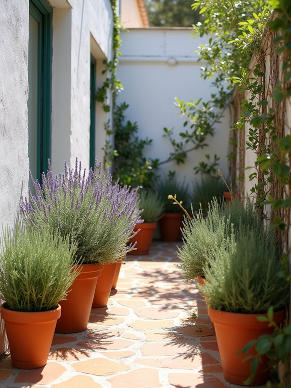 drought resistant mediterranean balcony garden
