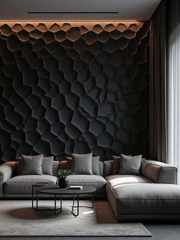 dynamic black 3d wall
