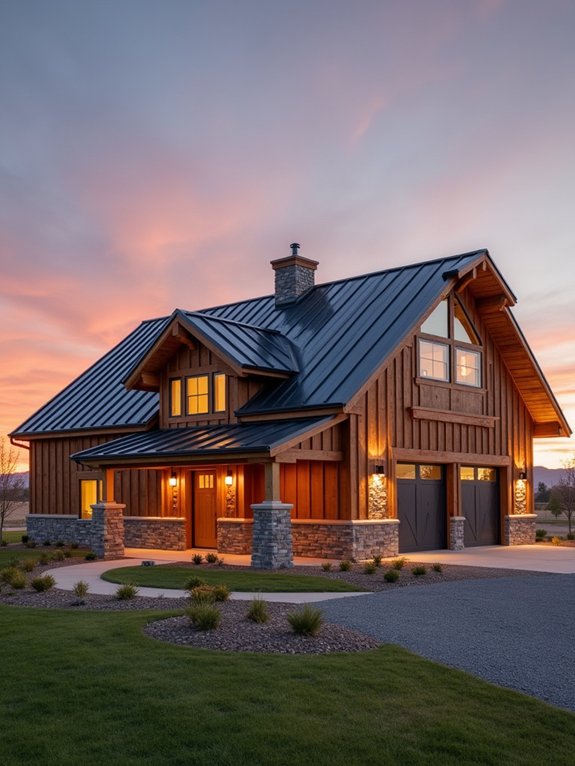 earth toned exterior design elements