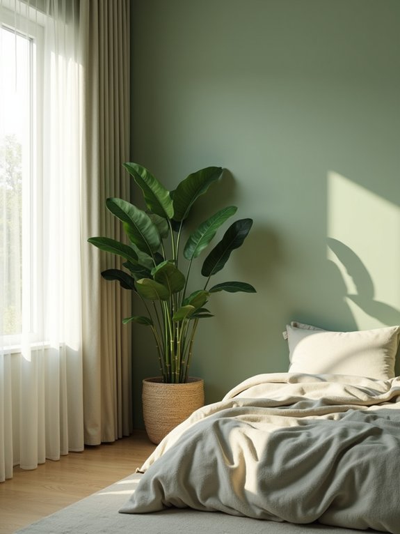 earthy green minimalist decor