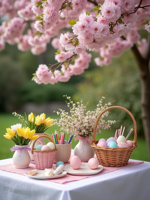 easter egg decorating station