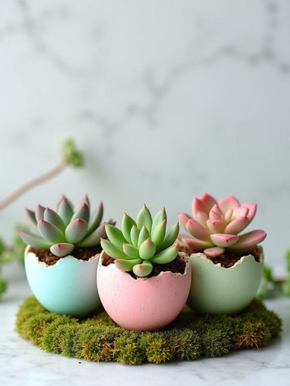 easter egg succulent garden