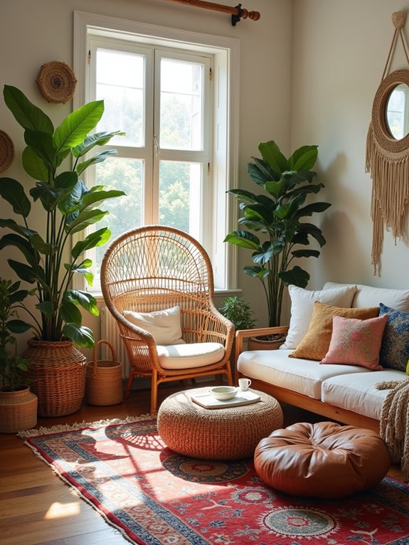 eclectic boho seating options