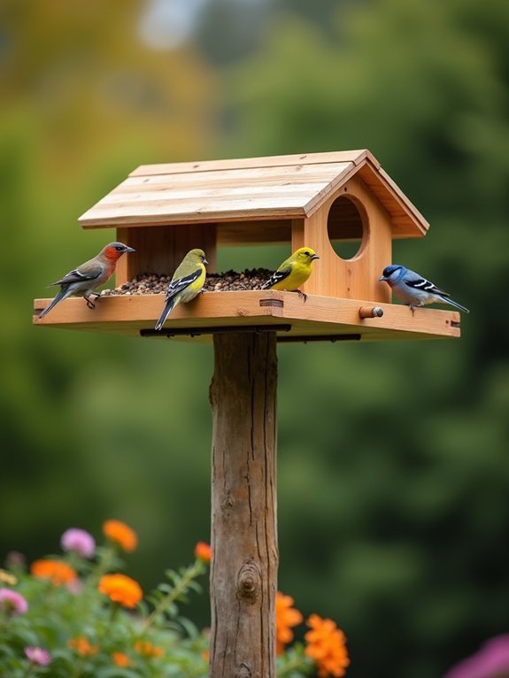 eco friendly bamboo bird feeder