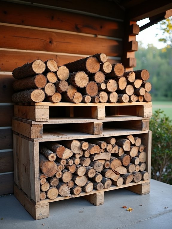 eco friendly pallet firewood storage