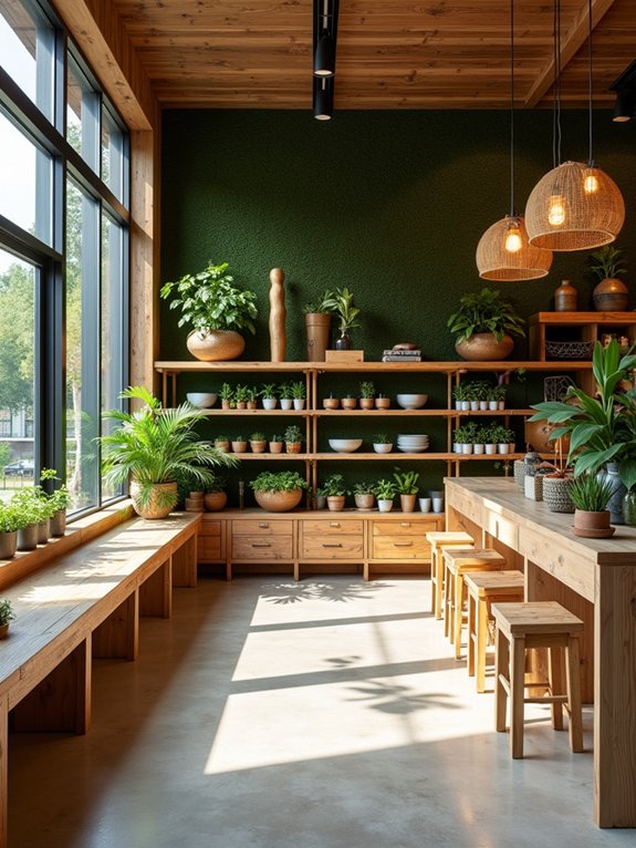 eco friendly store design elements