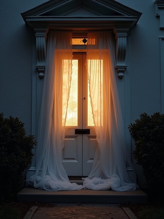 eerie ghostly door decor