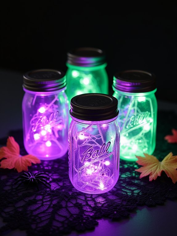 eerie illuminated mason jars