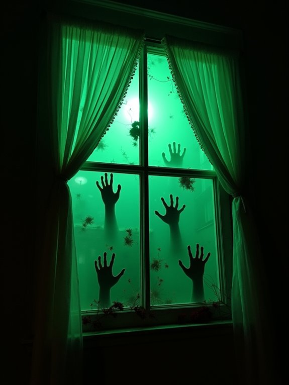 eerie zombie window display