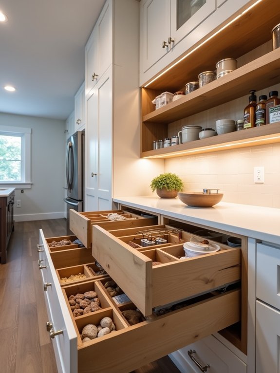 efficient kitchen cabinet organization