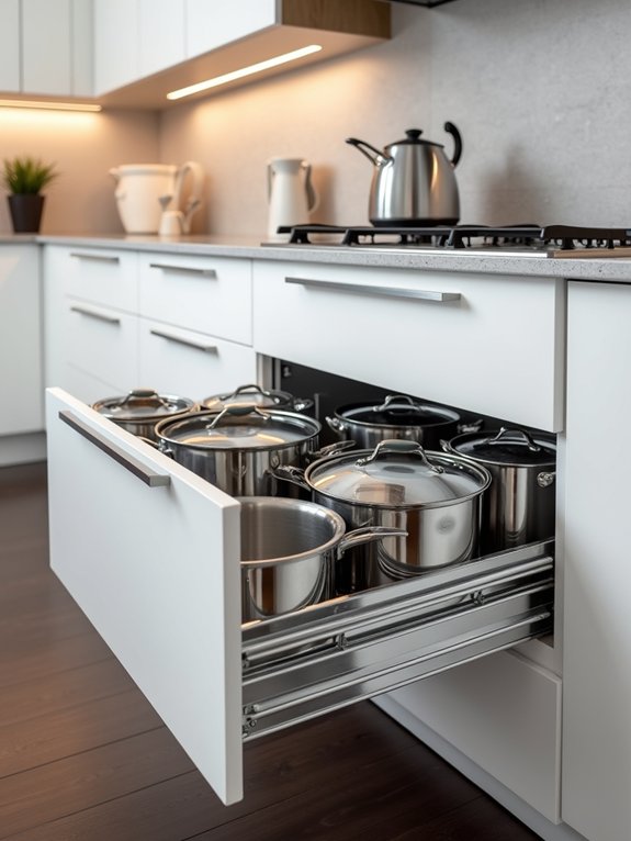 efficient lower cabinet organization