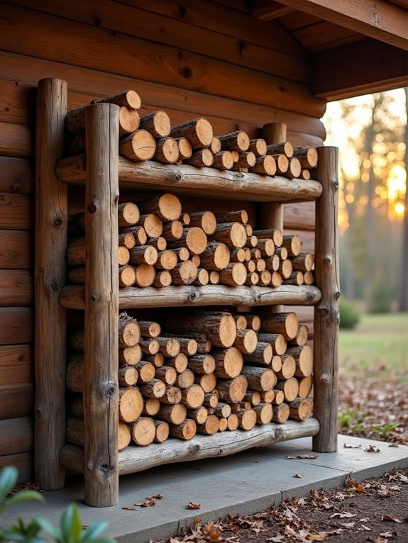 efficient outdoor firewood storage