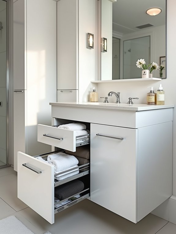 effortless organized bathroom storage