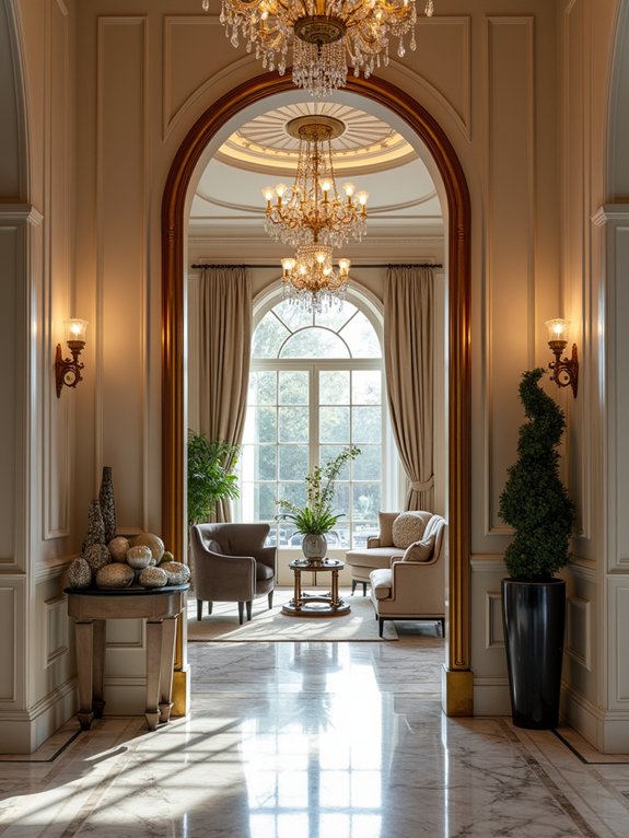 elegant arched mirror statement
