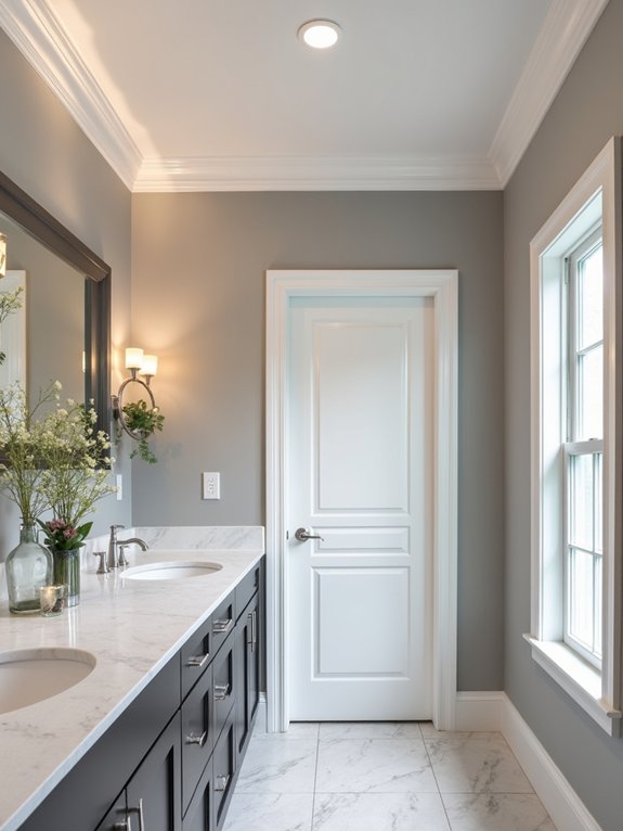 elegant bathroom crown molding