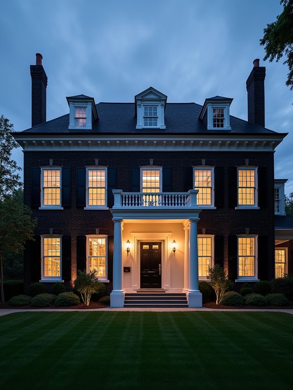 elegant black brick revival