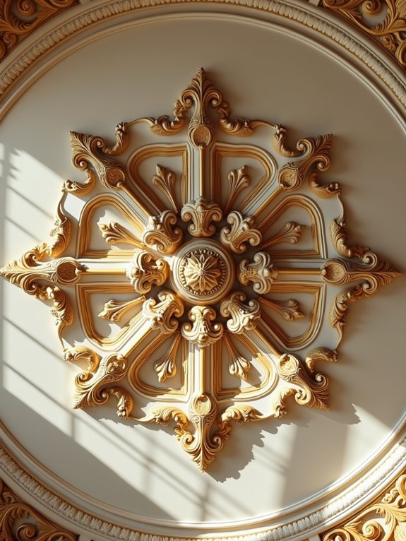 elegant ceiling medallions and moldings