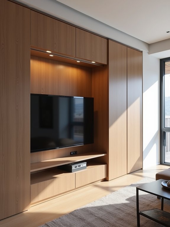 elegant concealed tv doors
