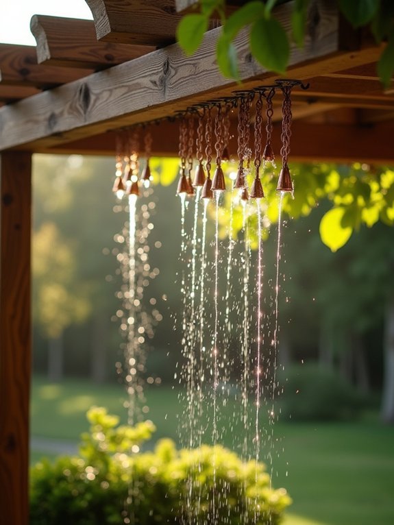 elegant copper rain chains