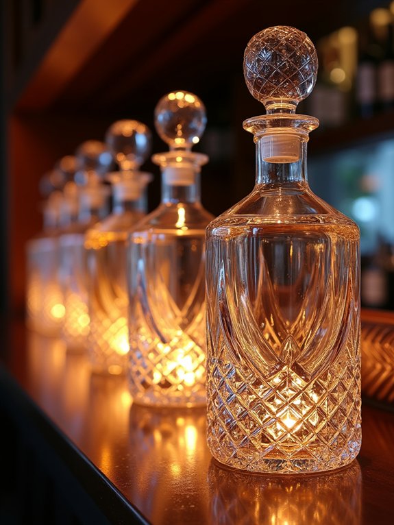 elegant crystal decanter collection