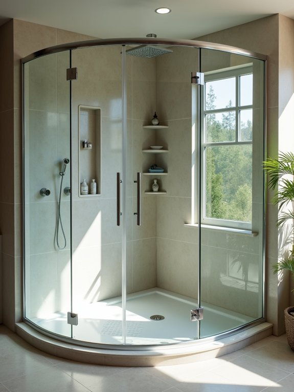 elegant curved glass enclosures