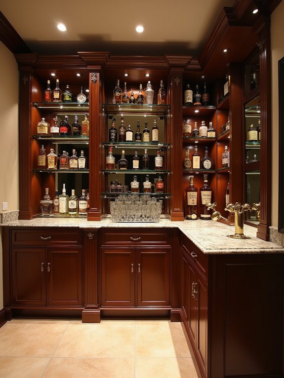 elegant custom bar display