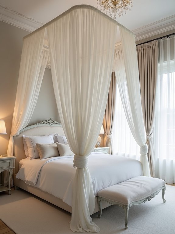 elegant fabric canopy decor