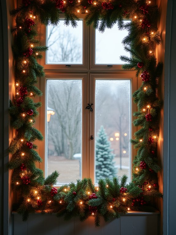 elegant festive window decor