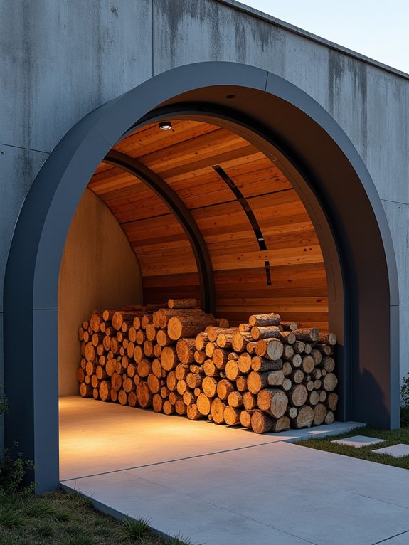 elegant firewood storage solution