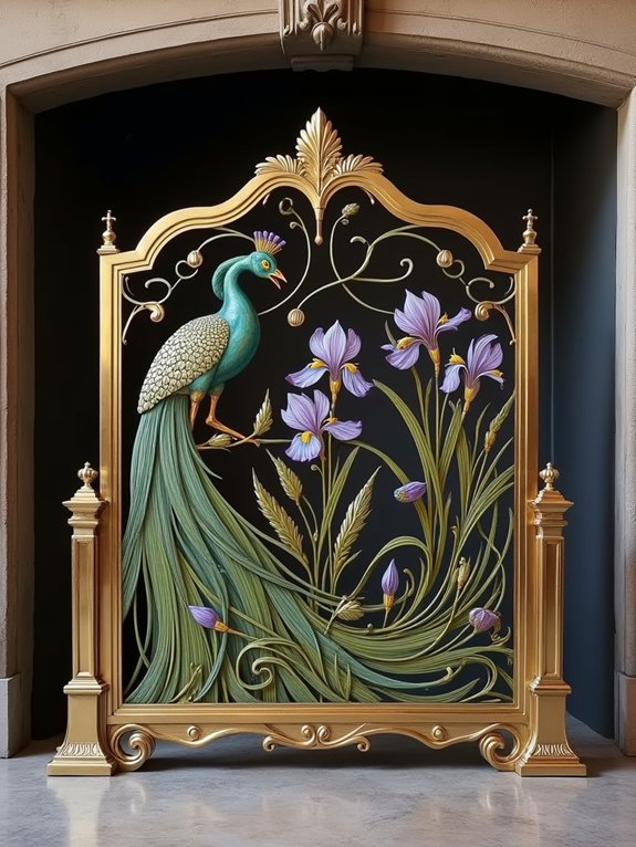 elegant floral metalwork screens